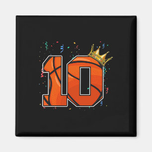 Íman 10º aniversário Bysketbyll Grande Número 10 anos