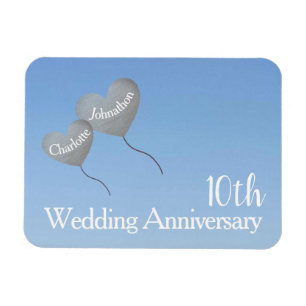 Íman 10º aniversário de casamento de estanho