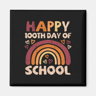 Íman 100º Dia Da Escola Arco-Íris Negro 100 Dias Profes