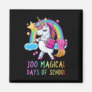 Íman 100º Dia da Escola Unicórnio 100 Dias Mágicos Rain