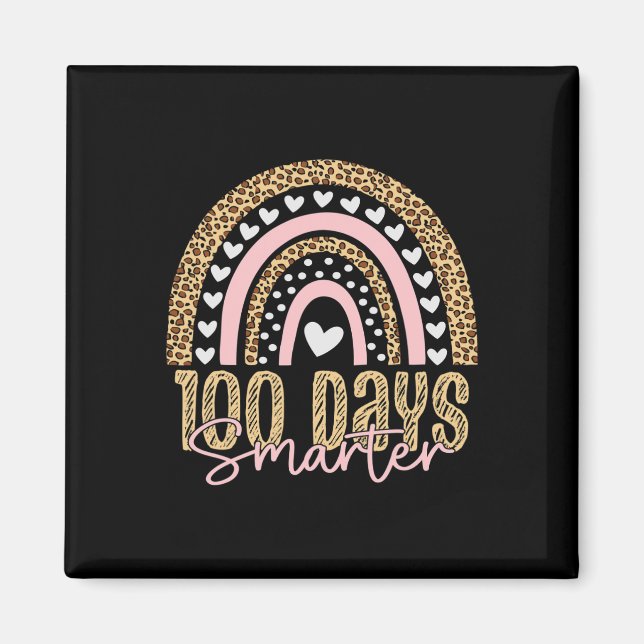 Íman 100º Dia De Professora Escolar 100 Dias De Arco-Ír (Frente)