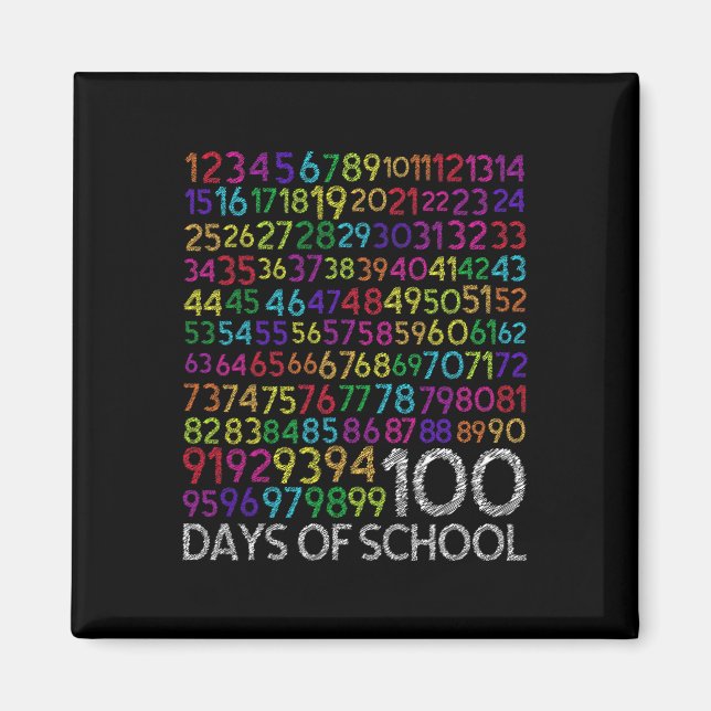 Íman 100º Dia de Professores Crianças 100 Dias de Matem (Frente)