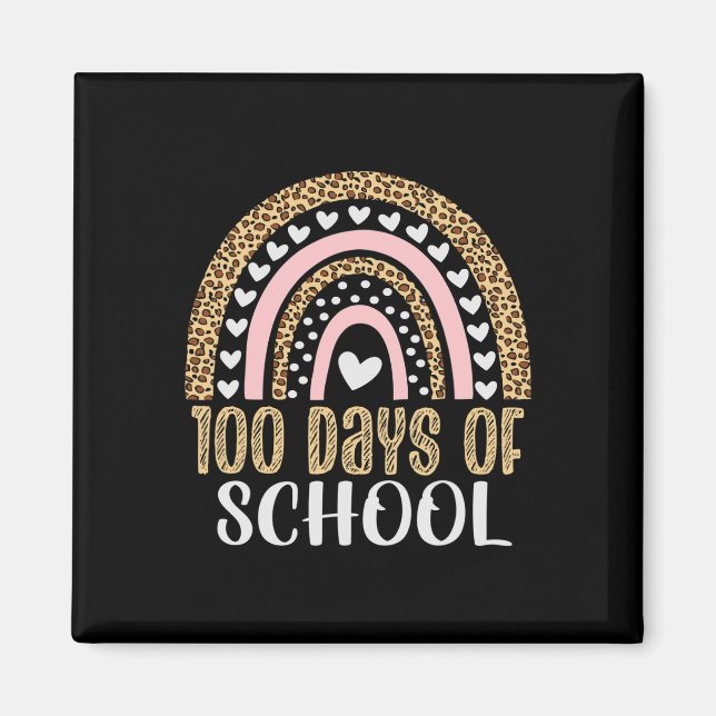 Íman 100º Dia Do Professor Escolar 100 Dias Arco-íris L (Frente)