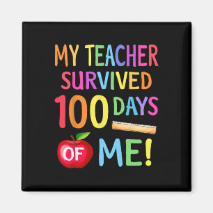Íman 100.º Dia Da Escola 100 Dias De Professora Stu