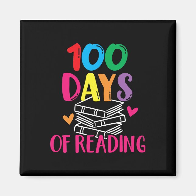 Íman 100 Days Of School Reading English Teacher Books S (Frente)