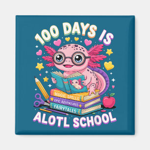 Íman 100 Dias Alotl Escola Arte Fofa