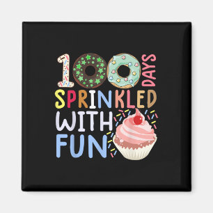 Íman 100 dias borrifados com Cupcake divertido 100 dias