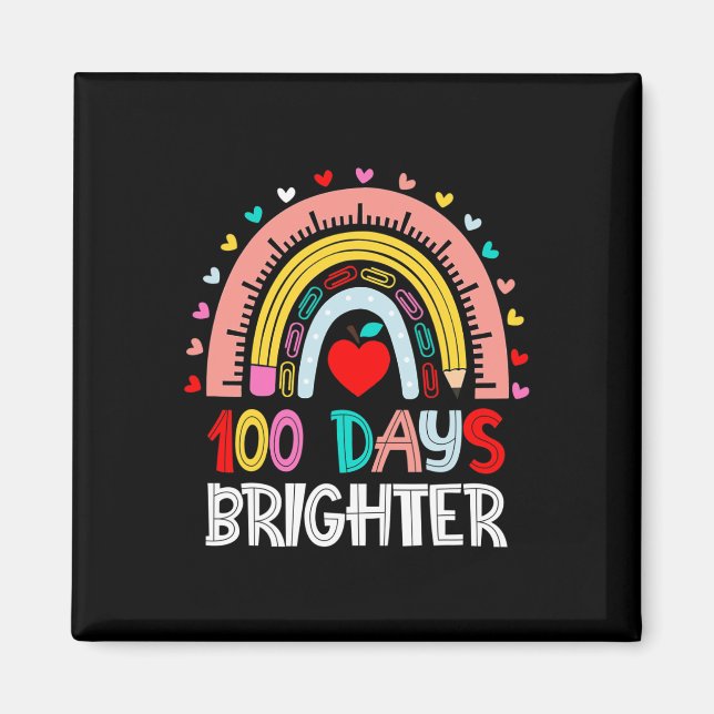 Íman 100 dias Brighter Rainbow 100º Dia do Teac Escolar (Frente)