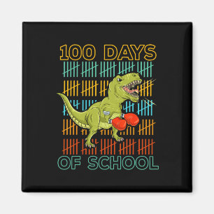 Íman 100 Dias Da Escola 2025 Dinossauro Boxing Mma Mart