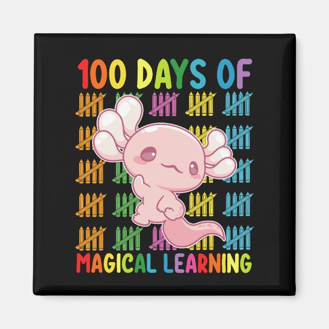 Íman 100 Dias Da Escola Axolotl De Aprendizagem Mágica (Frente)