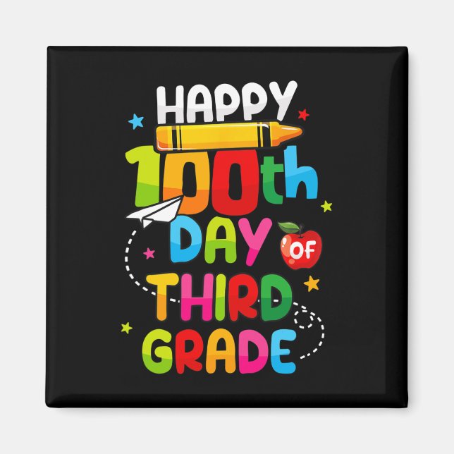 Íman 100 Dias De 3º Feliz 100º Dia De Professores Escol (Frente)