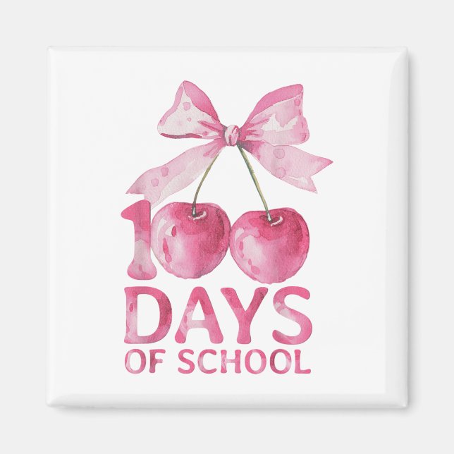 Íman 100 Dias De Arco De Cereja Cute Coquette Da Escola (Frente)