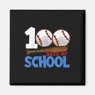 Íman 100 Dias De Basebol Escolar 100.º Dia Da Escola Te