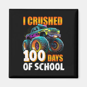 Íman 100 Dias De Caminhão De Monstro Escolar 100.º Dia 