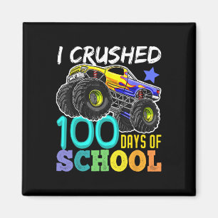 Íman 100 Dias De Caminhão De Monstro Escolar 100 Dias D