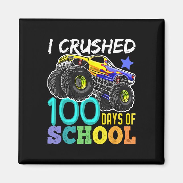 Íman 100 Dias De Caminhão De Monstro Escolar 100 Dias D (Frente)