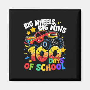 Íman 100 Dias De Caminhão Escolar 100.º Dia De Meninos