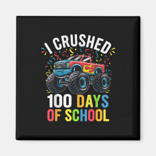 Íman 100 Dias De Caminhão-Monstro Escolar 100.º Dia De