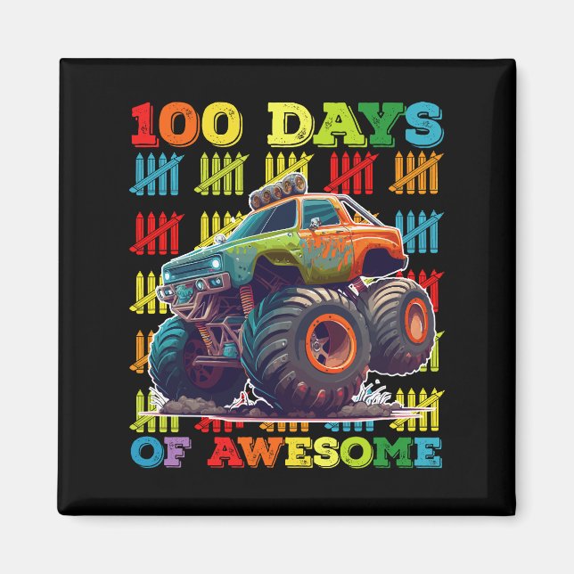 Íman 100 Dias De Caminhão Monstro Incrível 100º Dia Esc (Frente)