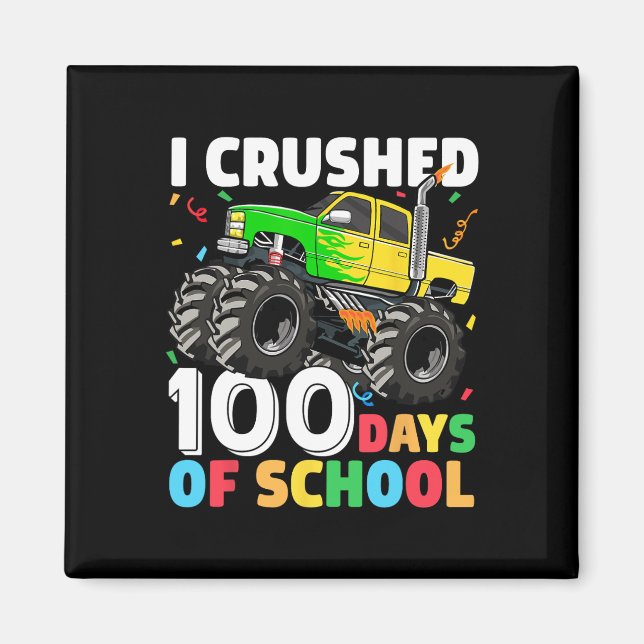 Íman 100 dias de caminhonete de monstro escolar 100º di (Frente)