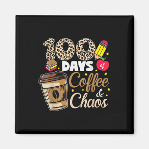 Íman 100 Dias De Caos De Café Camisa 100 Dia De