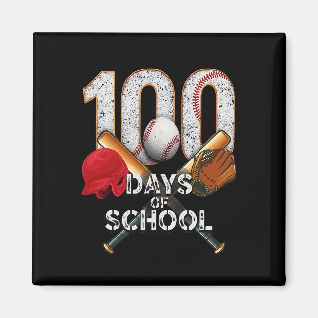 Íman 100 Dias De Comemoração Da Diversão De Capacetes D (Frente)