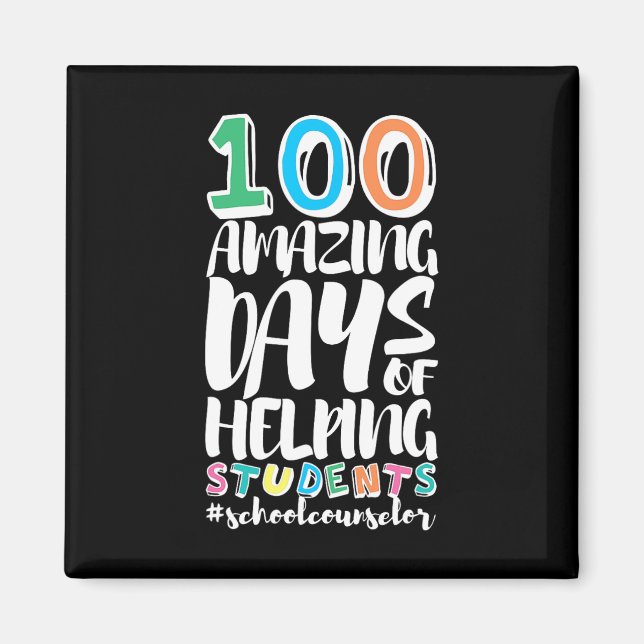 Íman 100 Dias De Conselheiro Escolar Para Estudantes (Frente)