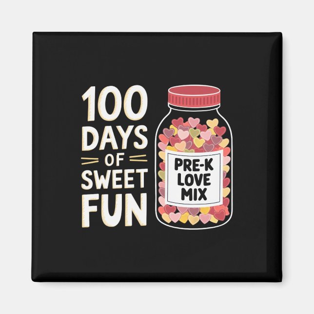 Íman 100 Dias De Doce Diversão Professora De Menina Fof (Frente)