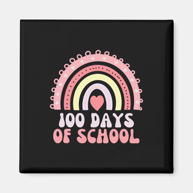 Íman 100 Dias De Escola Arco-Íris 100. º Dia Da Escola  (Frente)