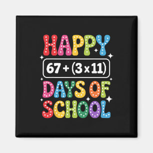 Íman 100 Dias De Escola Equação Matemática Groovy 67 Me