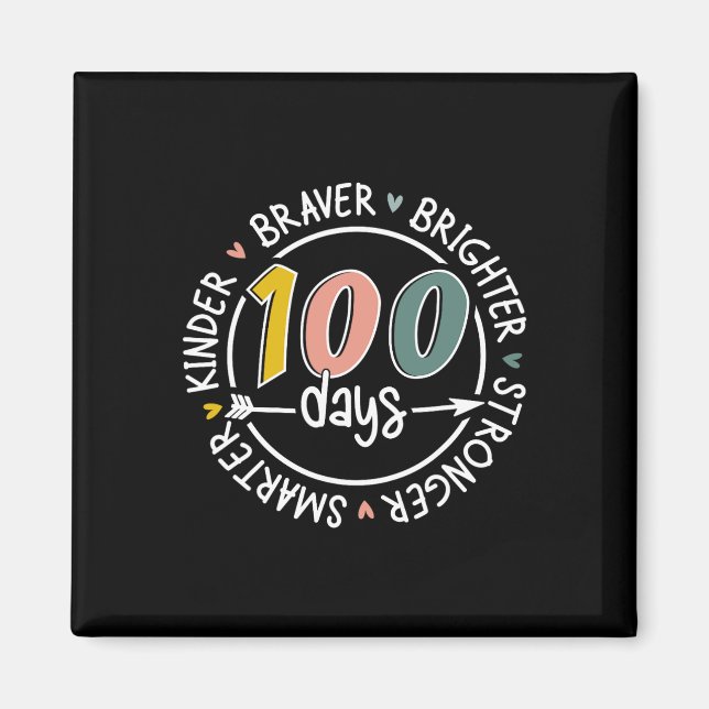 Íman 100 Dias De Escola Mais Inteligente Kinder Brighte (Frente)