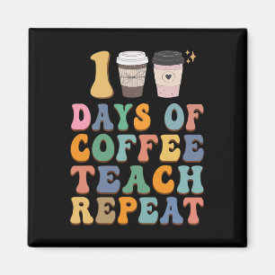 Íman 100 Dias De Escola Para Professora Café Lover