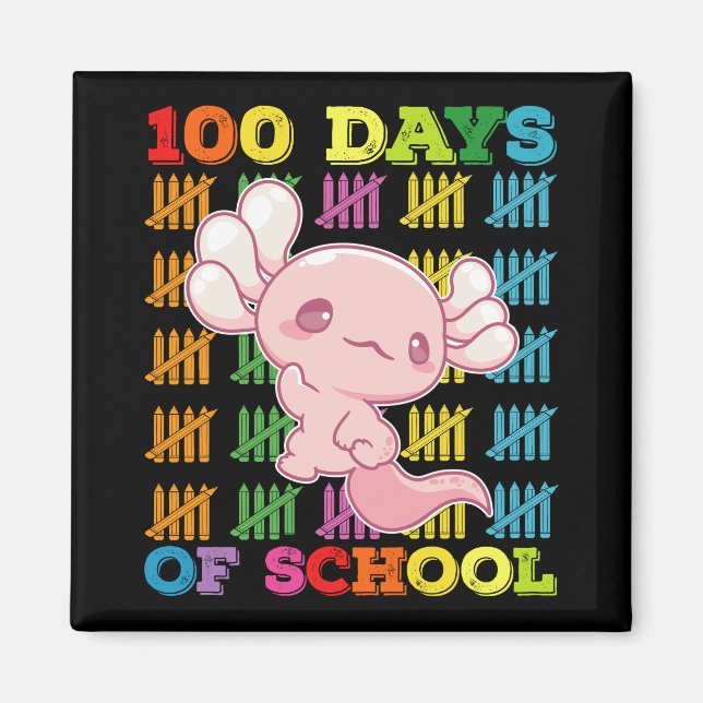 Íman 100 Dias De Escola Professor Axolotl (Frente)