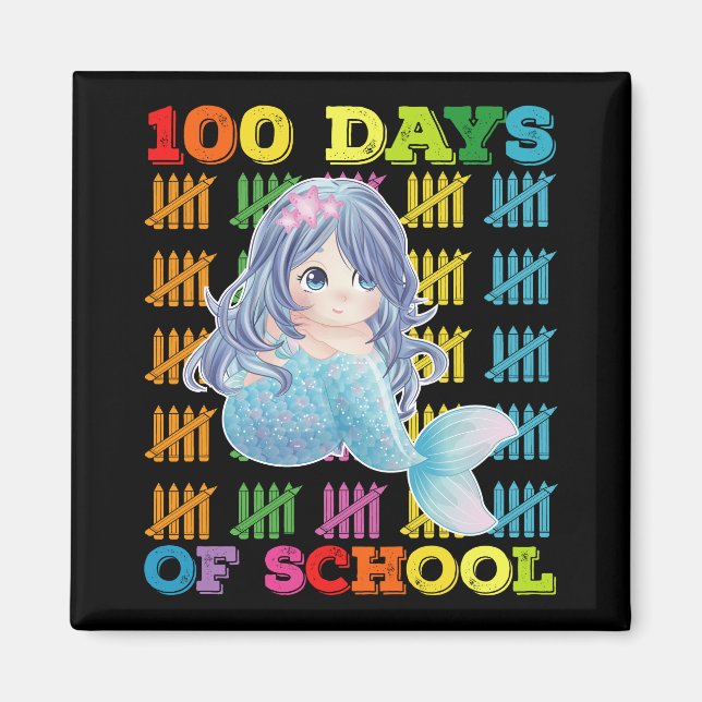 Íman 100 Dias De Escola Sereia Professora Aluno (Frente)