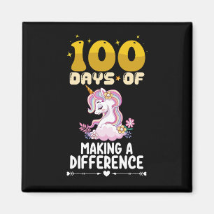 Íman 100 Dias De Escola Unicórnio Fazendo Uma Diferença