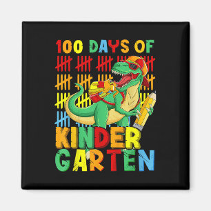 Íman 100 Dias De Jardim De Infância Dinossauro 100º Dia