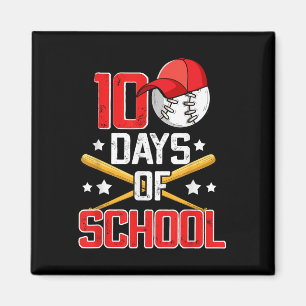 Íman 100 Dias De Meninos Escolares De Beisebol Escolar