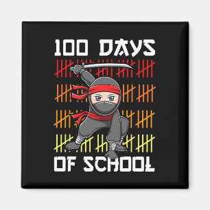 Íman 100 Dias De Ninja Escolar Para Crianças Arte Marci