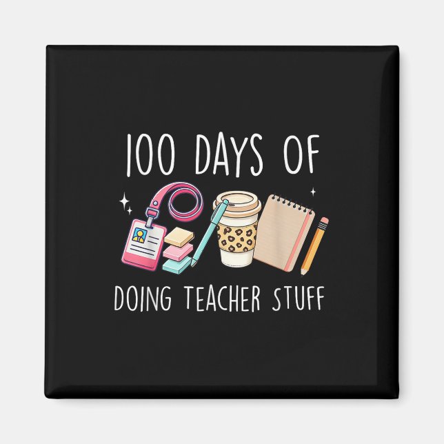 Íman 100 Dias De Professora Professora Professora Gráfi (Frente)