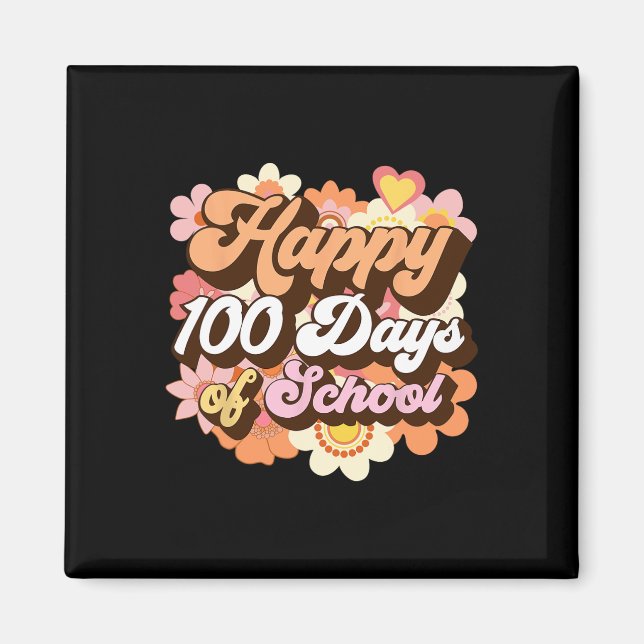 Íman 100 Dias De Professores Escolares Crianças Comemor (Frente)