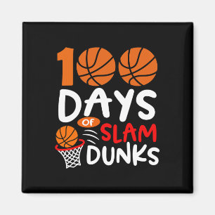 Íman 100 Dias De Slam Dunks Bysketbyll Diversão 100º Di