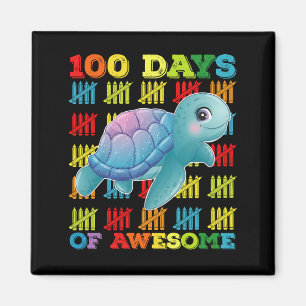 Íman 100 Dias De Tartaruga Incrível 100º Dia De Escola
