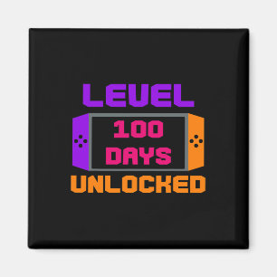 Íman 100 Dias Desbloqueados 100º Dia De Escola Gamer Jo