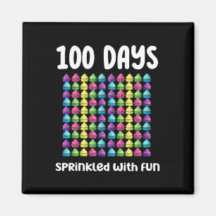 Íman 100 Dias Empurrados Com Celebração De Cupcake Dive
