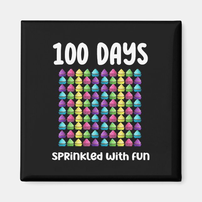 Íman 100 Dias Empurrados Com Celebração De Cupcake Dive (Frente)