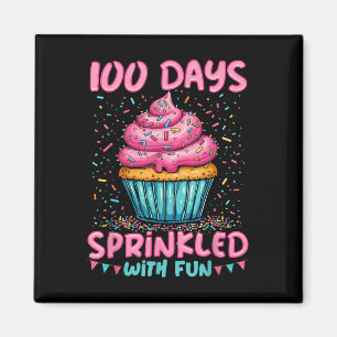 Íman 100 Dias Empurrados Com Cupcake Divertido 100 Dias