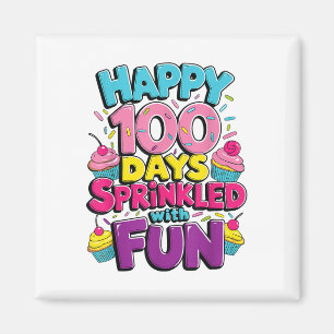 Íman 100 Dias Empurrados Com Cupcake Divertido 100 Dias