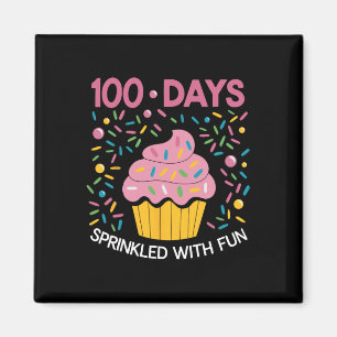 Íman 100 Dias Empurrados Com Cupcake Divertido Feliz 10