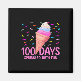 Íman 100 Dias Empurrados Com Sorvete Divertido 100 Dias