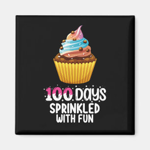 Íman 100 Dias Espalhados Com Diversão Bolo De Aniversár